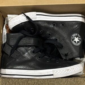 Converse Kids Black Textured High-Tops